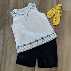 Talbots embroidered sleeveless top